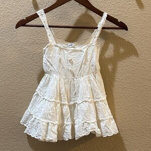 Vintage White Eyelet Kids Dress